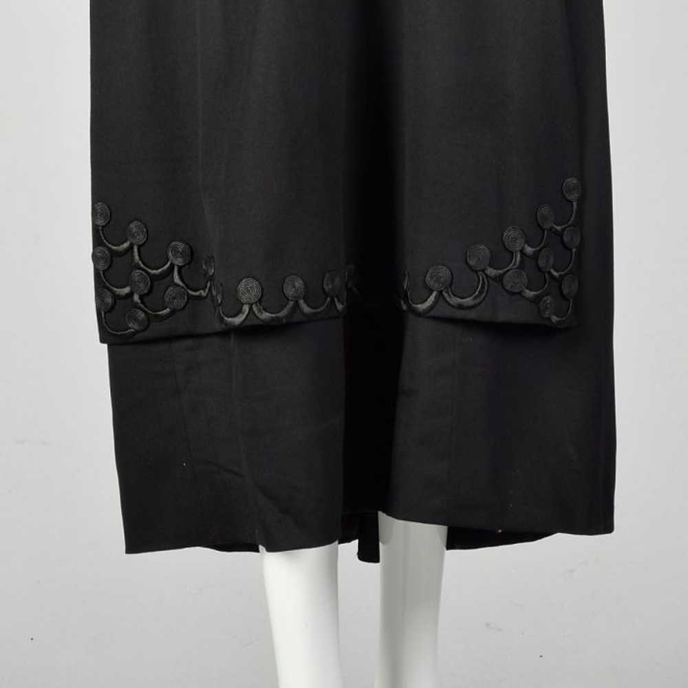 1910s Edwardian Walking Suit Black Wool Cotton Th… - image 10