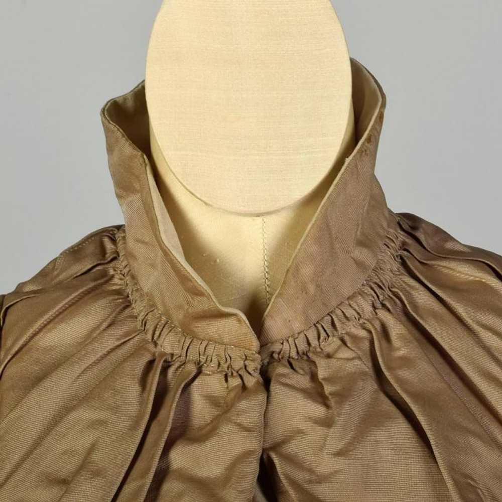 XXS 1800s Victorian Bodice Cotton Jacket Two Tone… - image 6