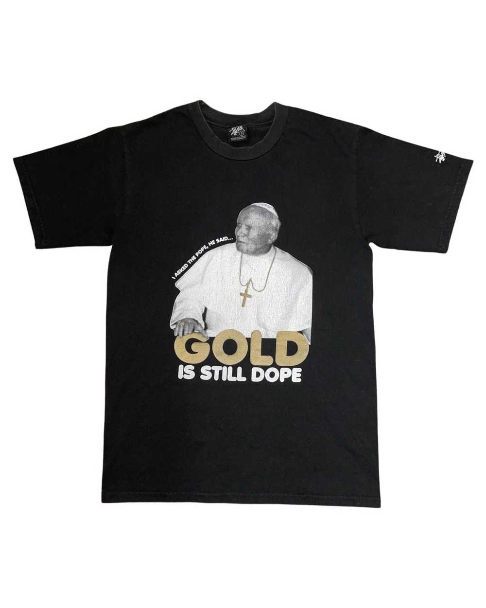 Streetwear × Stussy × Vintage Stussy pope gold is… - image 1