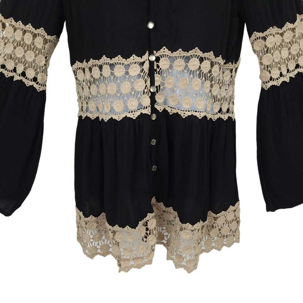 Other Entro Lace Long Frill Sleeve Top Womens Siz… - image 4