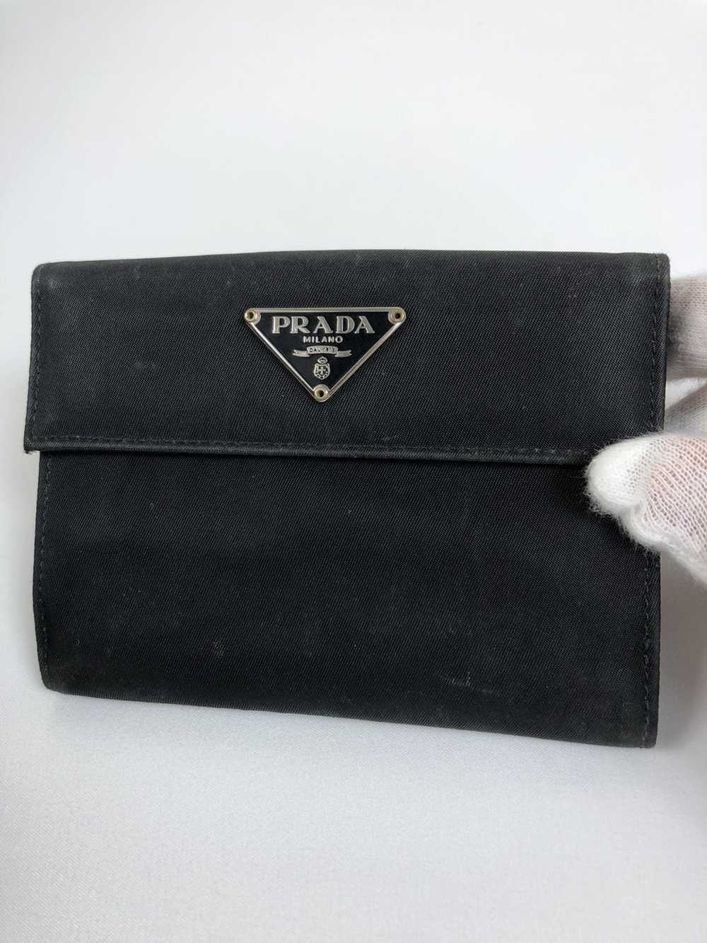 Prada Prada tessuto nero nylon bifold wallet - image 1