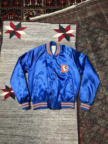 90's Denver Broncos NFL Blue Satin Jacket