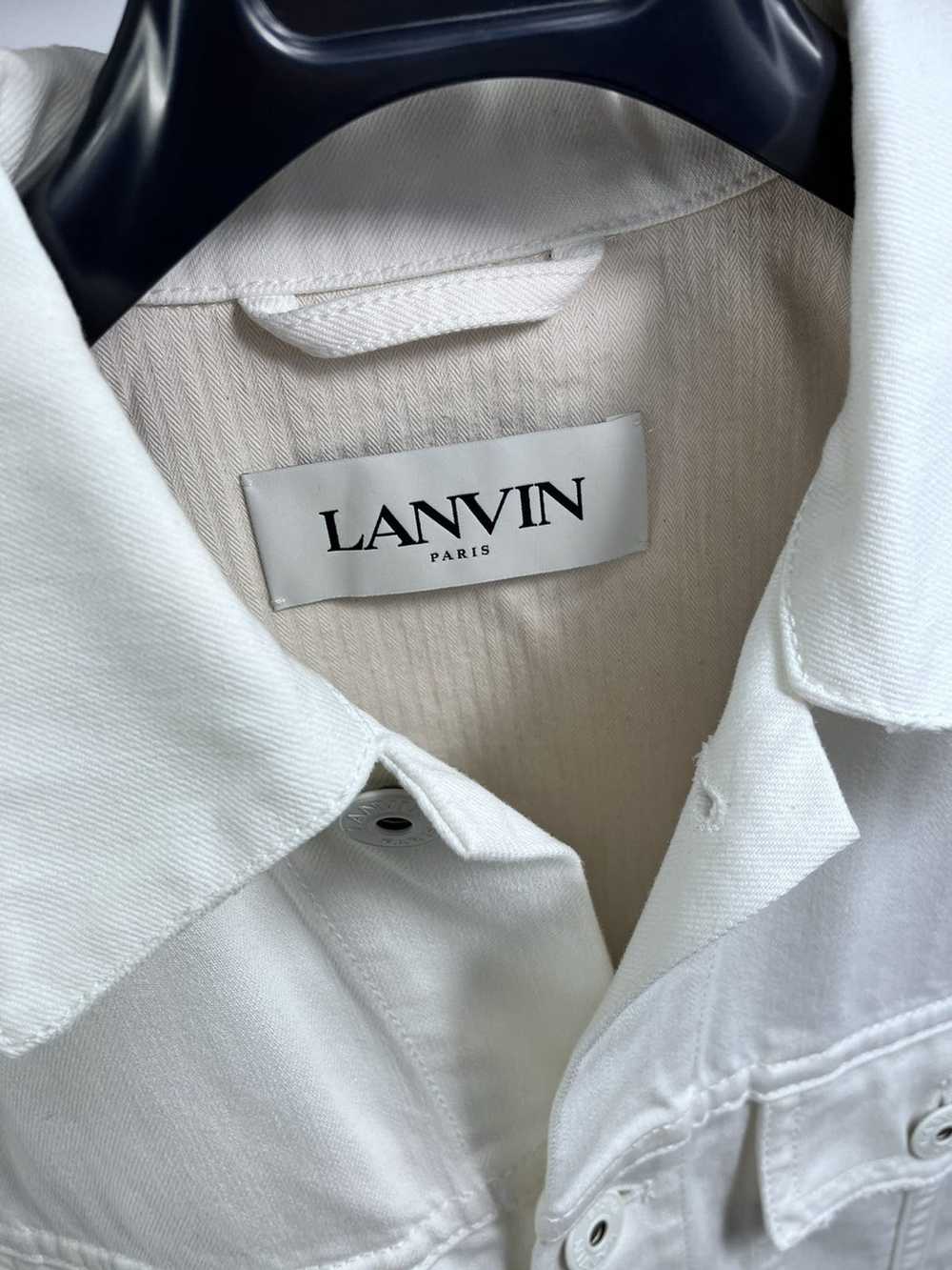 Lanvin LANVIN PARIS 1889 PALM VELVET PRINT WHITE … - image 4