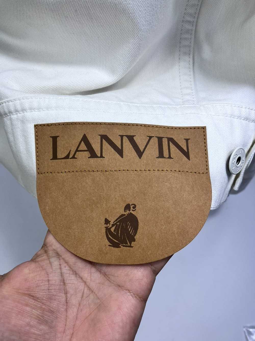 Lanvin LANVIN PARIS 1889 PALM VELVET PRINT WHITE … - image 6