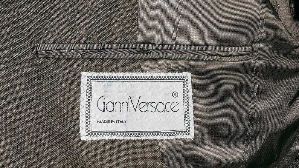 Italian Designers × Versace 90s Brown Wool Blazer - image 7