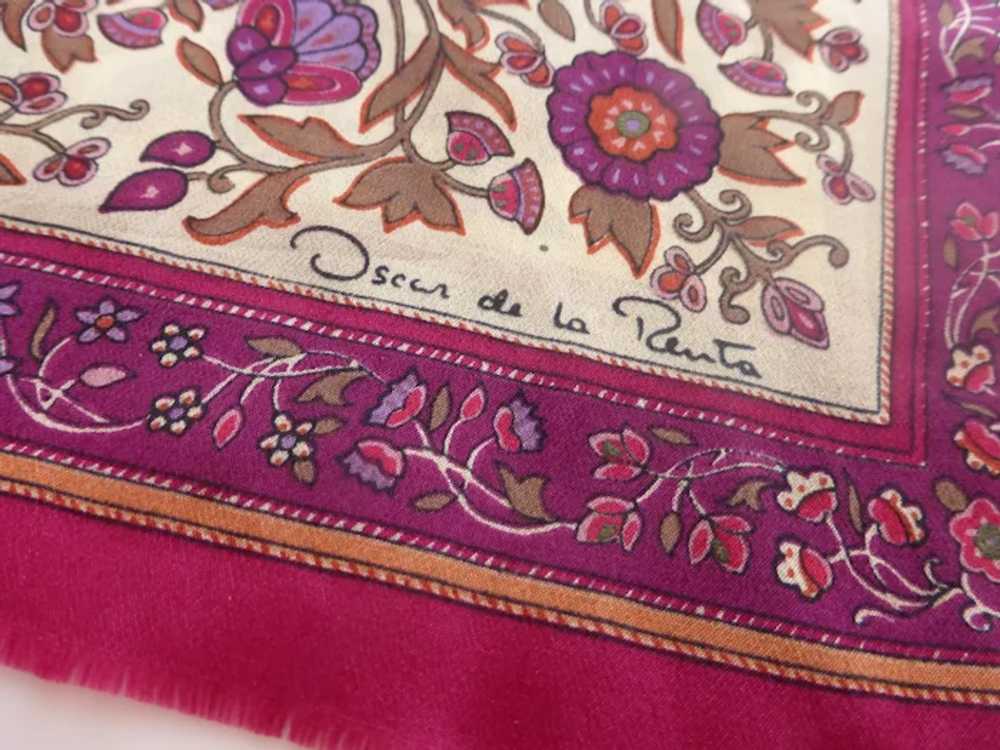 Vintage Oscar de la Renta Long Silk Scarf - image 3