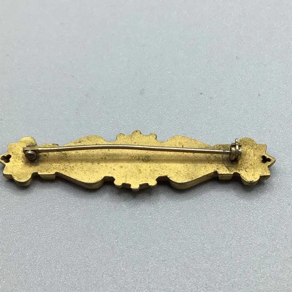 Victorian Gold Filled Bar Brooch Antique Jewelry … - image 7