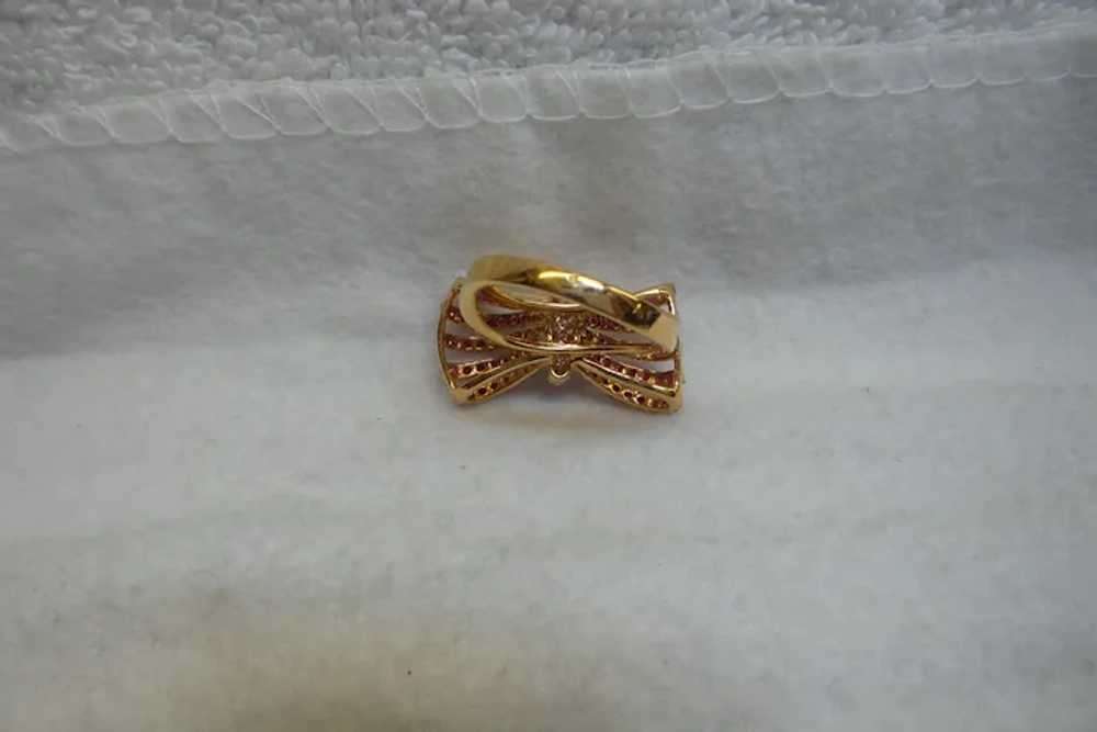 Fine Quality Retro Solid 18kt Rose Gold Bow Motif… - image 10
