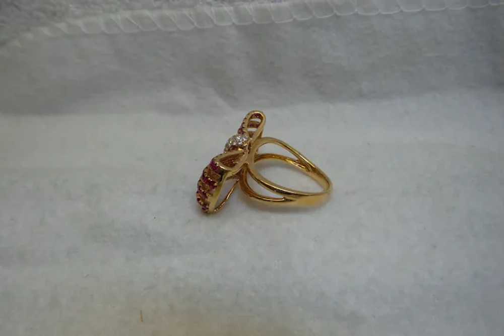 Fine Quality Retro Solid 18kt Rose Gold Bow Motif… - image 4
