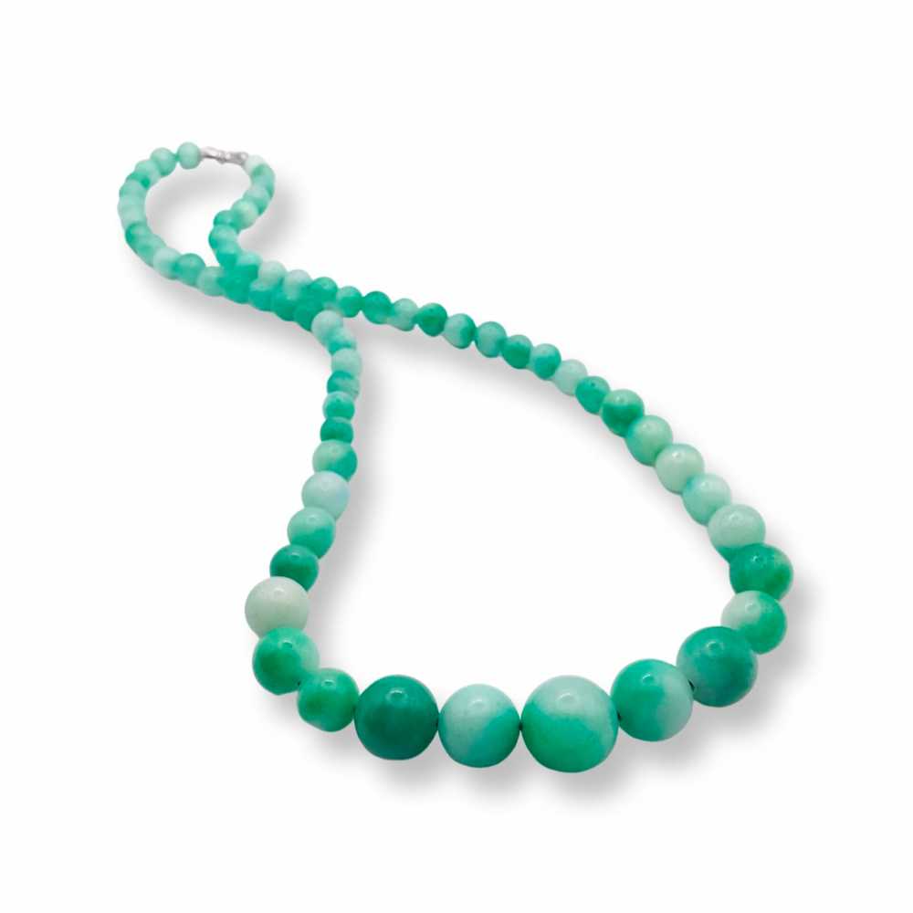 Jadeite Jade Graduated Necklace - image 1