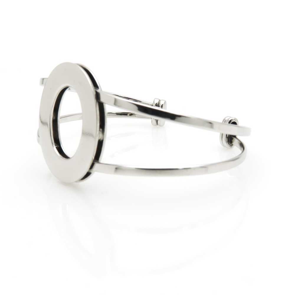 Italian Sterling Silver Geometric Cuff Bracelet - image 5