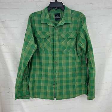 Prana PrAna green button down shirt M - image 1