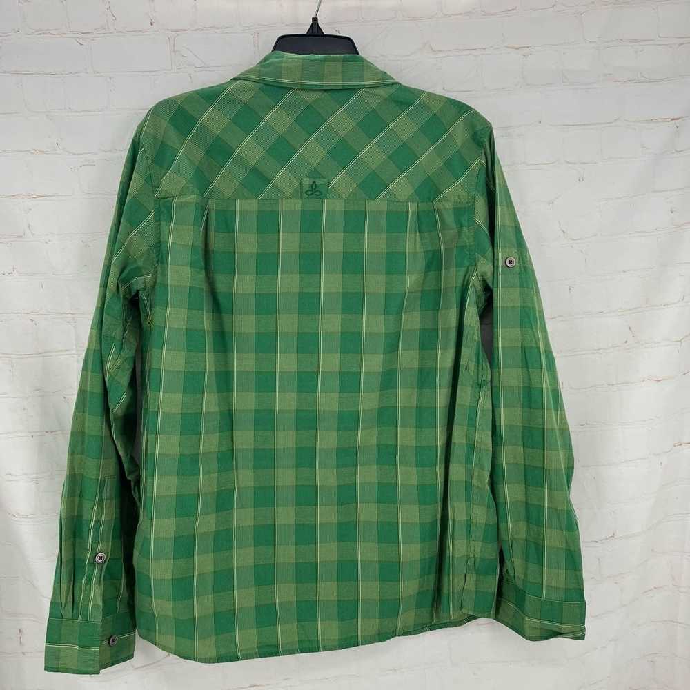 Prana PrAna green button down shirt M - image 6