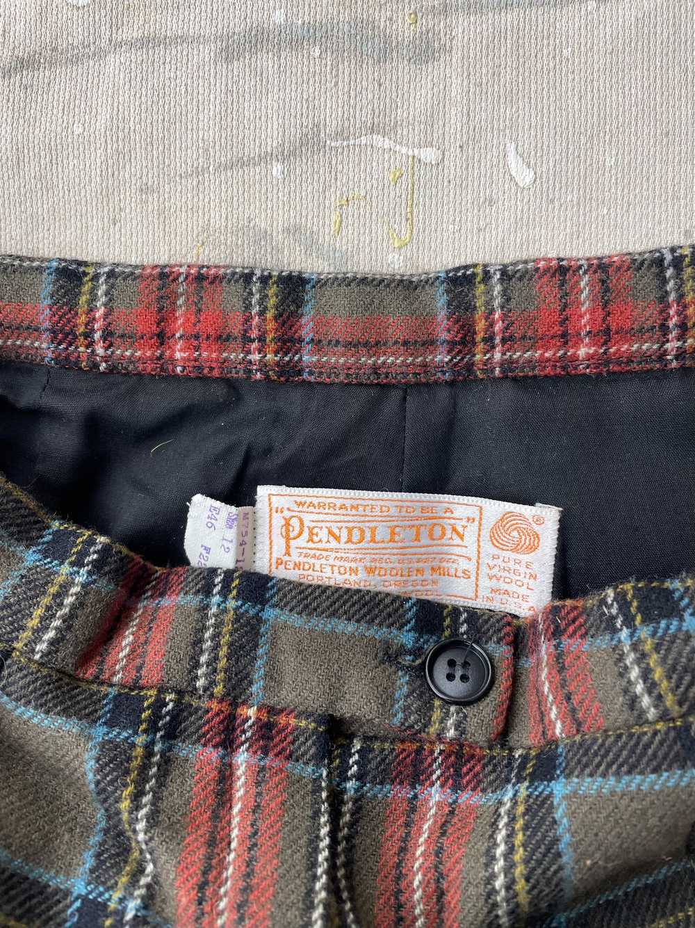 70's Pendleton Tartan Wool Trousers—[28X32] - image 4