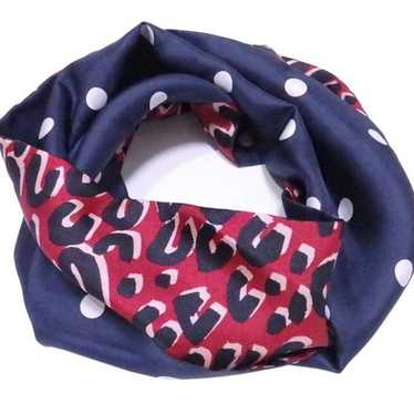 Louis Vuitton Womens Abstract Striped Snood Silk Scarf Ring