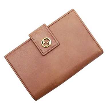 Gucci GUCCI Interlocking G Leather Fold Wallet Brown P14211 – NUIR VINTAGE