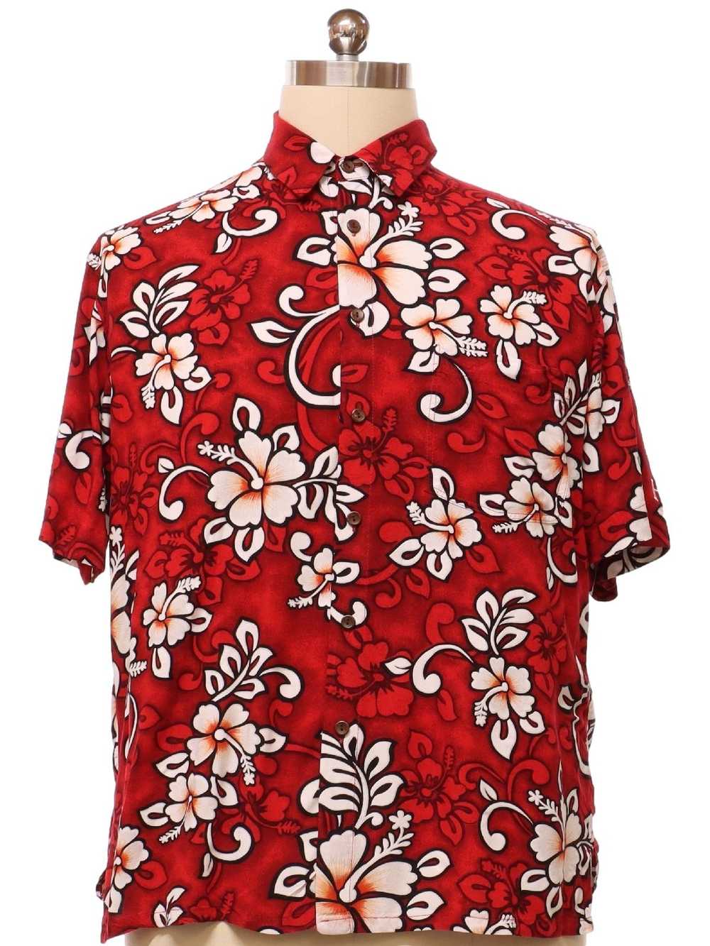 1990's Squish Mens Rayon Hawaiian Shirt - image 1
