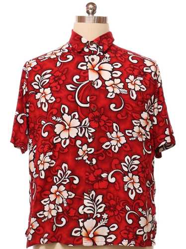 1990's Squish Mens Rayon Hawaiian Shirt - image 1