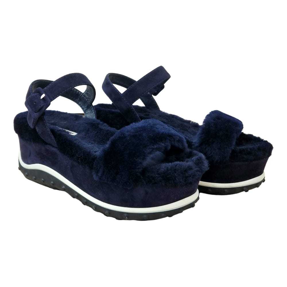 Miu Miu Faux fur sandals - image 1