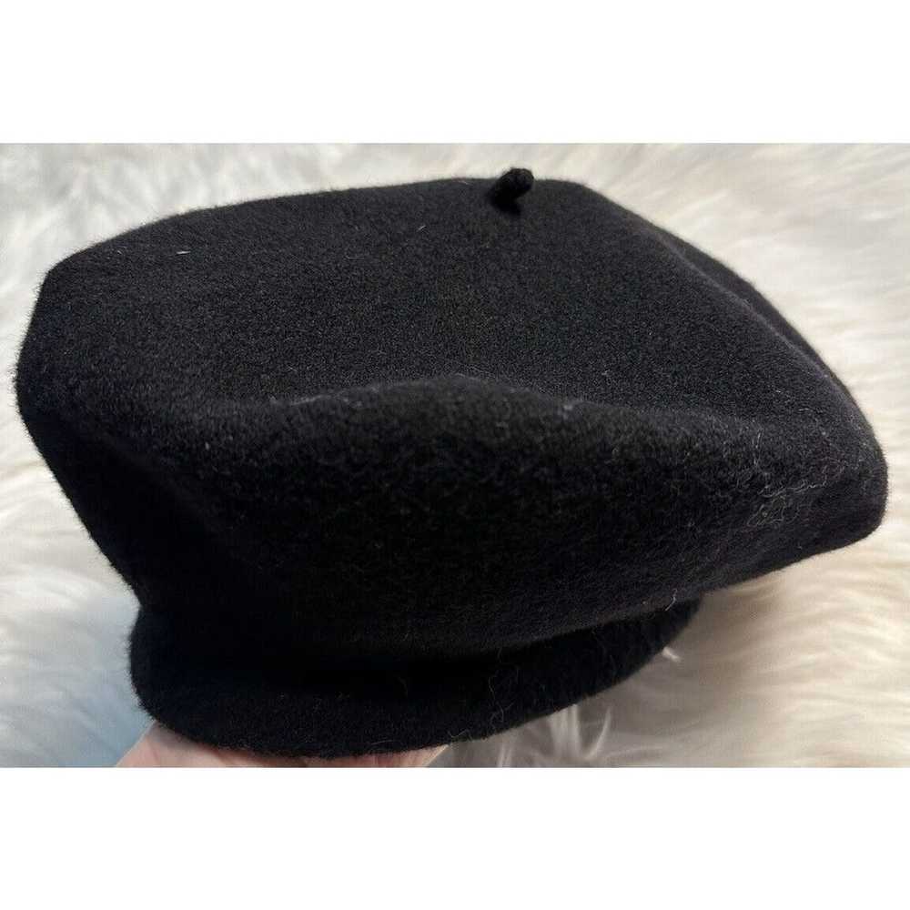 Other Beret Hat Black Made in Czech Republic 100%… - image 5