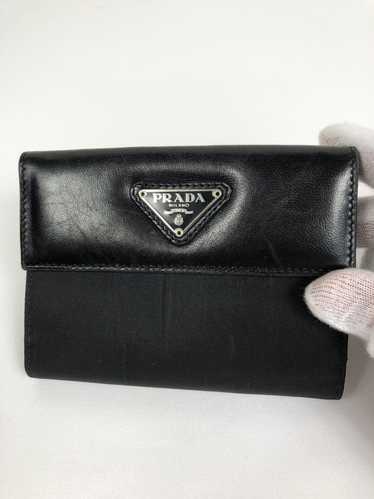 Prada Prada tessuto nero bifold wallet