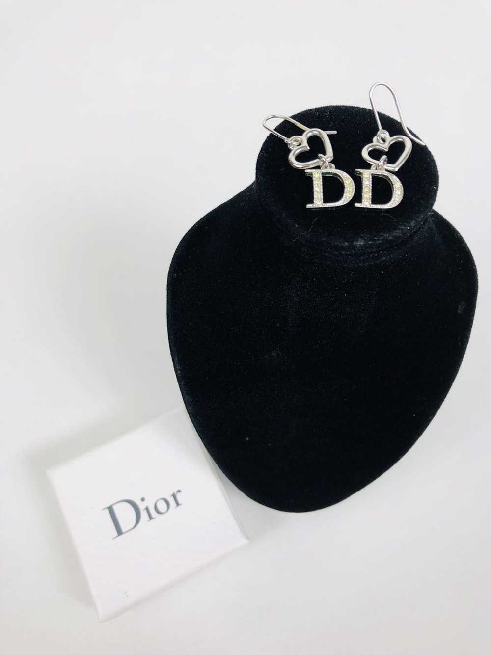 Dior Dior encrusted D ear rings - image 1