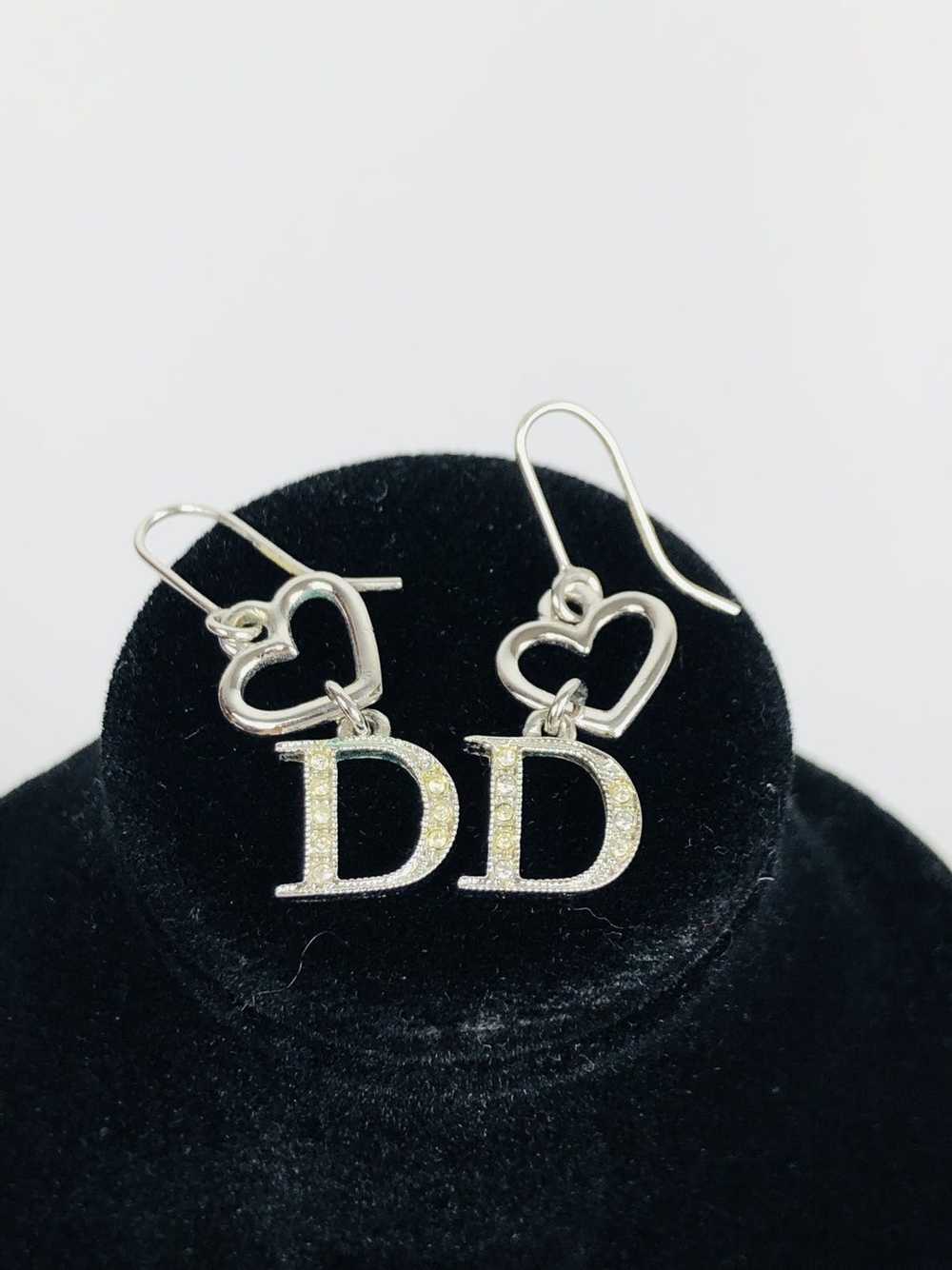Dior Dior encrusted D ear rings - image 2