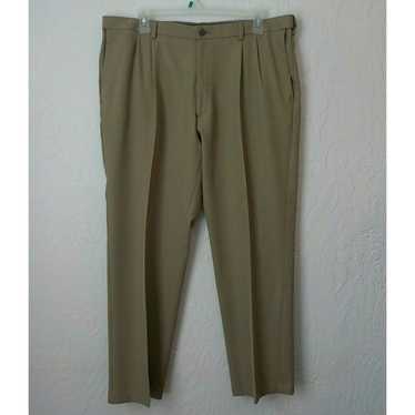Haggar H26 Men's Premium Stretch Classic Fit Dress Pants - Khaki 42x30