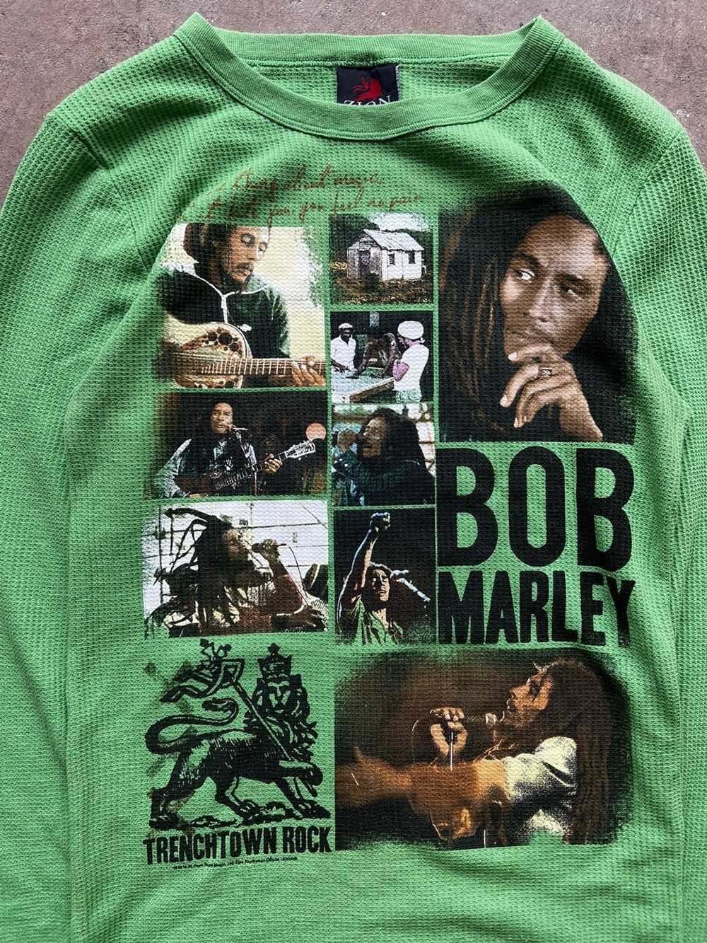 Bob Marley × Vintage Y2K BOB MARLEY WAFFLE LONG S… - image 2