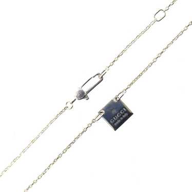 GUCCI Bracelet Silver Chain Black Gunmetal 925 Mens Kihei Ag925