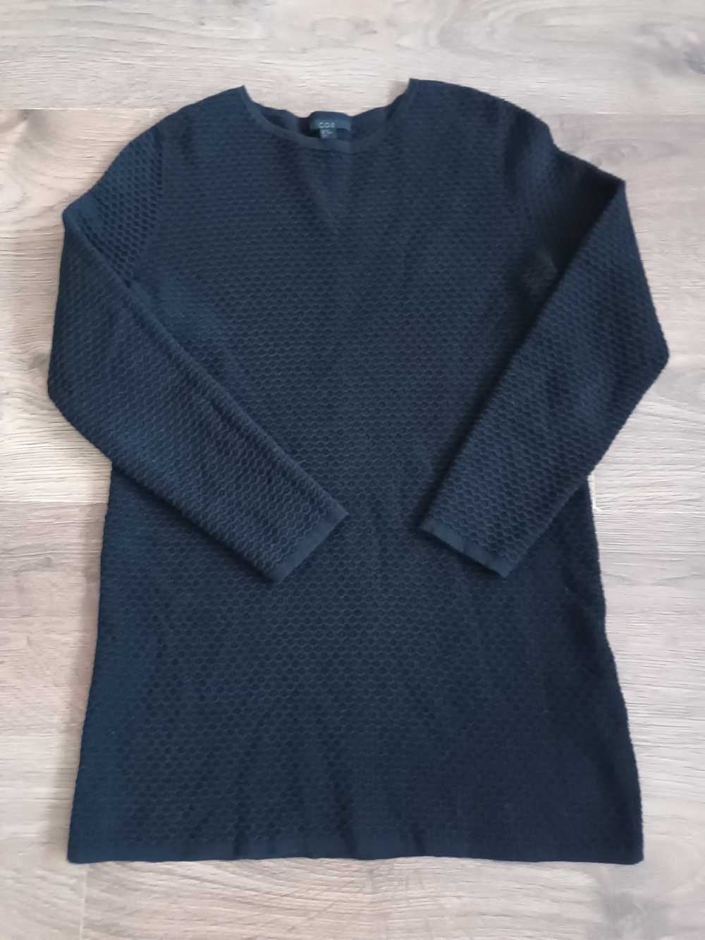 Cos COS Womens Waffle Knit Black Sweater Size XS - image 1