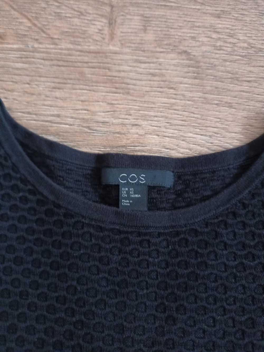 Cos COS Womens Waffle Knit Black Sweater Size XS - image 2