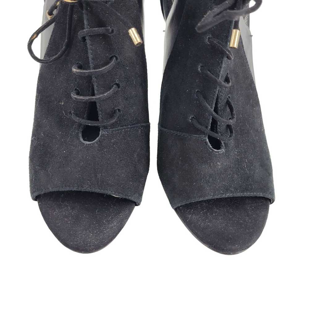 Zara Zara Bootie Sandals 7.5 Black Leather Suede … - image 10