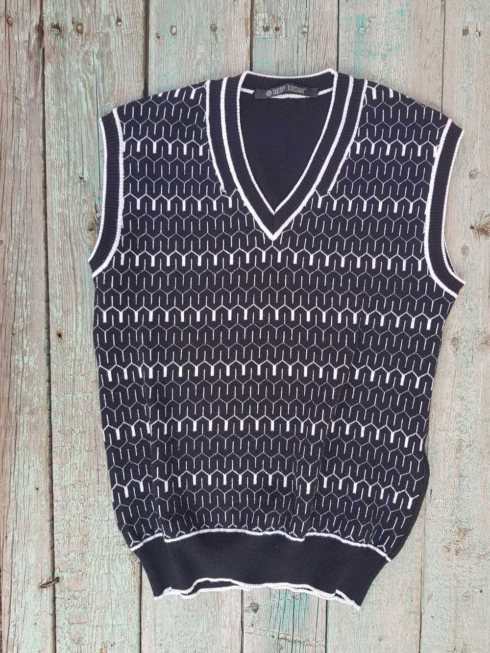 Takeshy Kurosawa Takeshy Kurosawa knit vest patte… - image 1