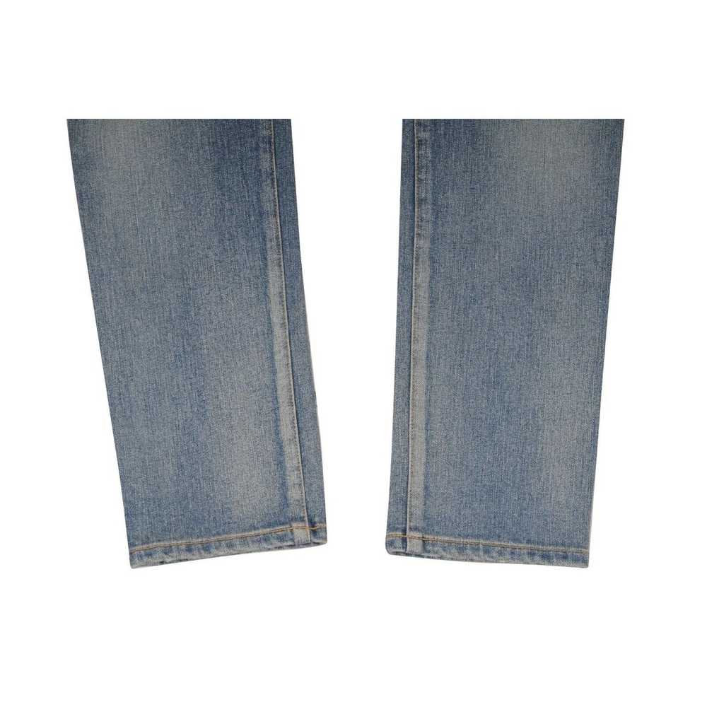 Balmain Light Wash Indigo Blue Distressed Biker J… - image 10