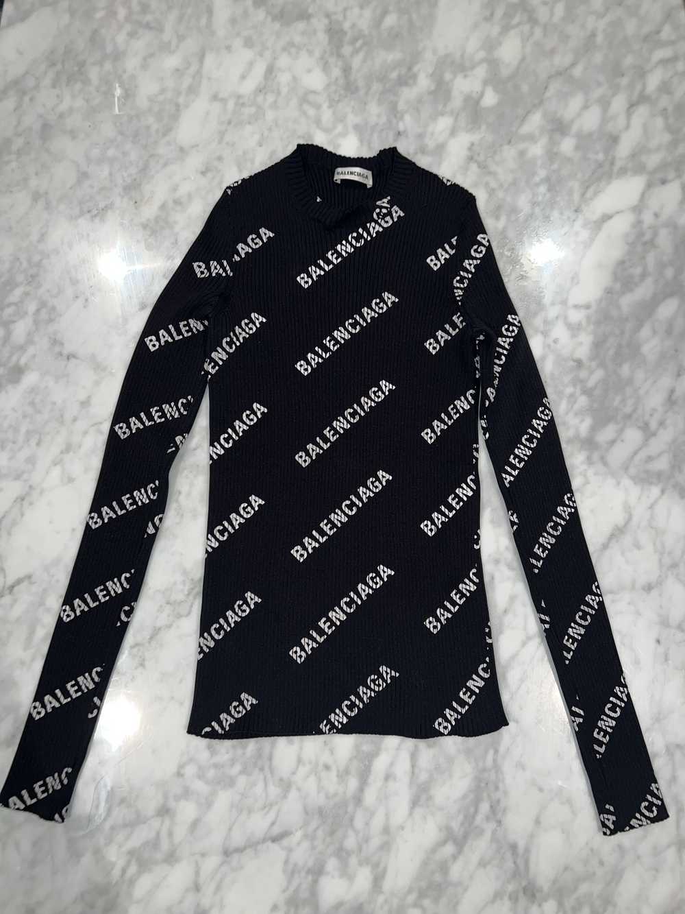 Balenciaga Balenciaga long sleeve knit top - image 1