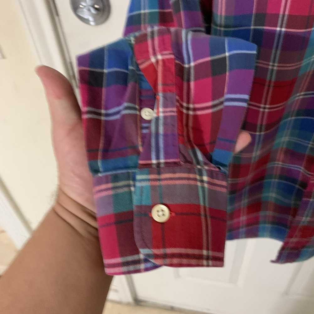 Gitman Gold Plaid Button Down 1 pocket shirt - image 3