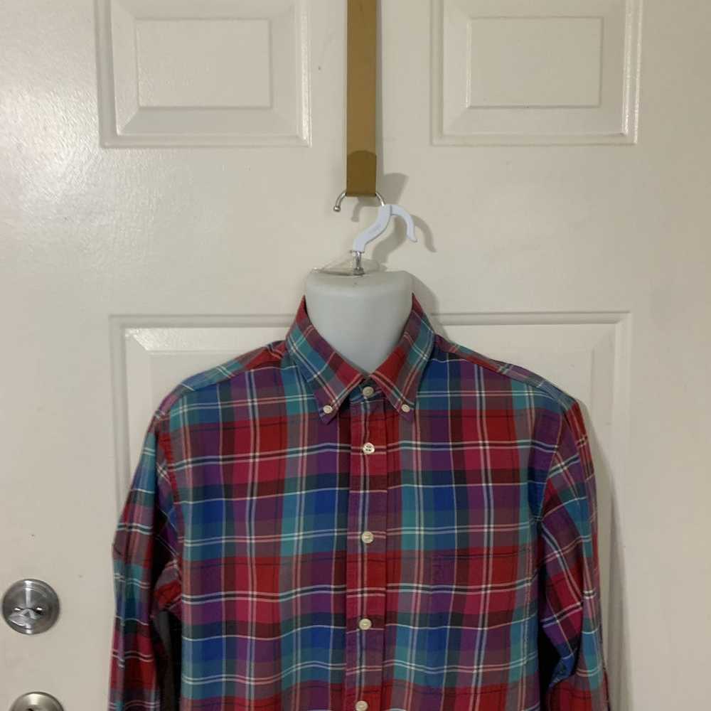 Gitman Gold Plaid Button Down 1 pocket shirt - image 4