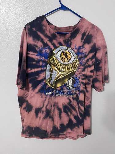 Mens Dallas Mavericks Mavs 80s Retro T Shirt Size L Tie Dye