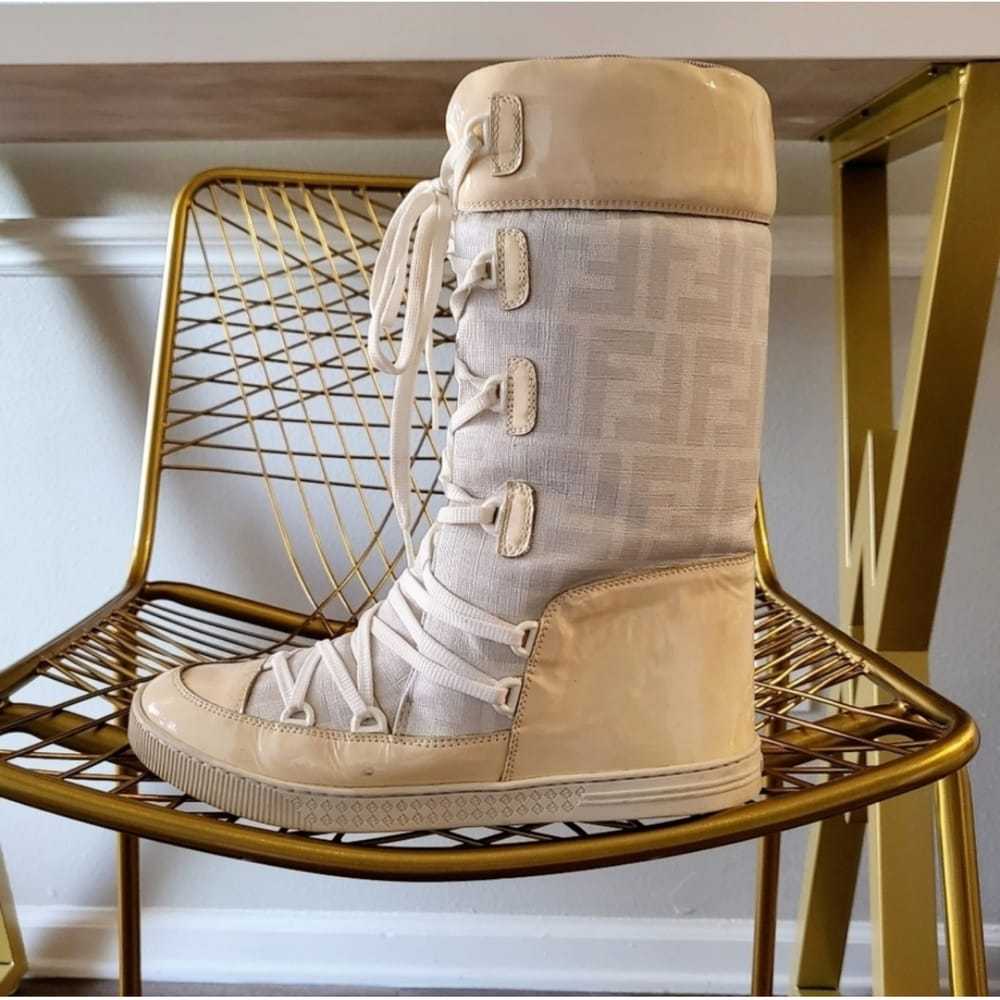 fendi patent leather boots