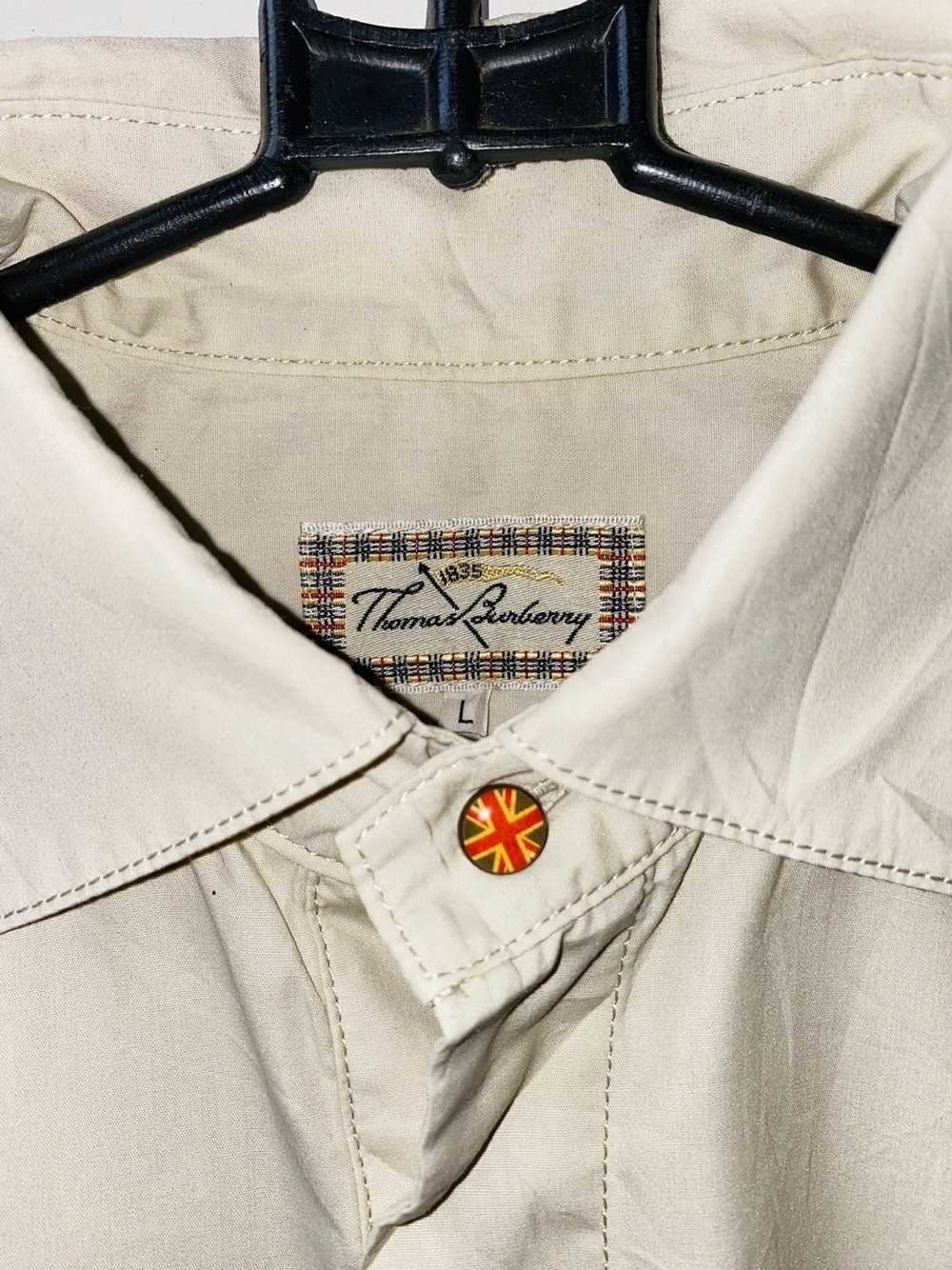 Burberry Thomas Burberry Rare Archived Half Shirt - image 5