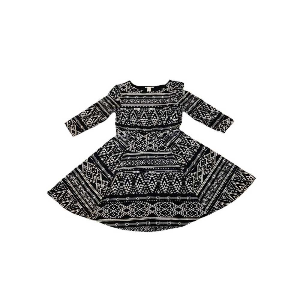 H&M H&M fit & flare stretch dress Medium Aztec - image 1