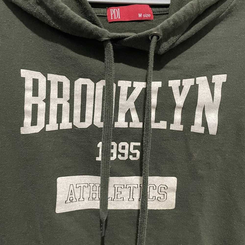 Vintage Army green Brooklyn 1995 athletics hoodie - image 3
