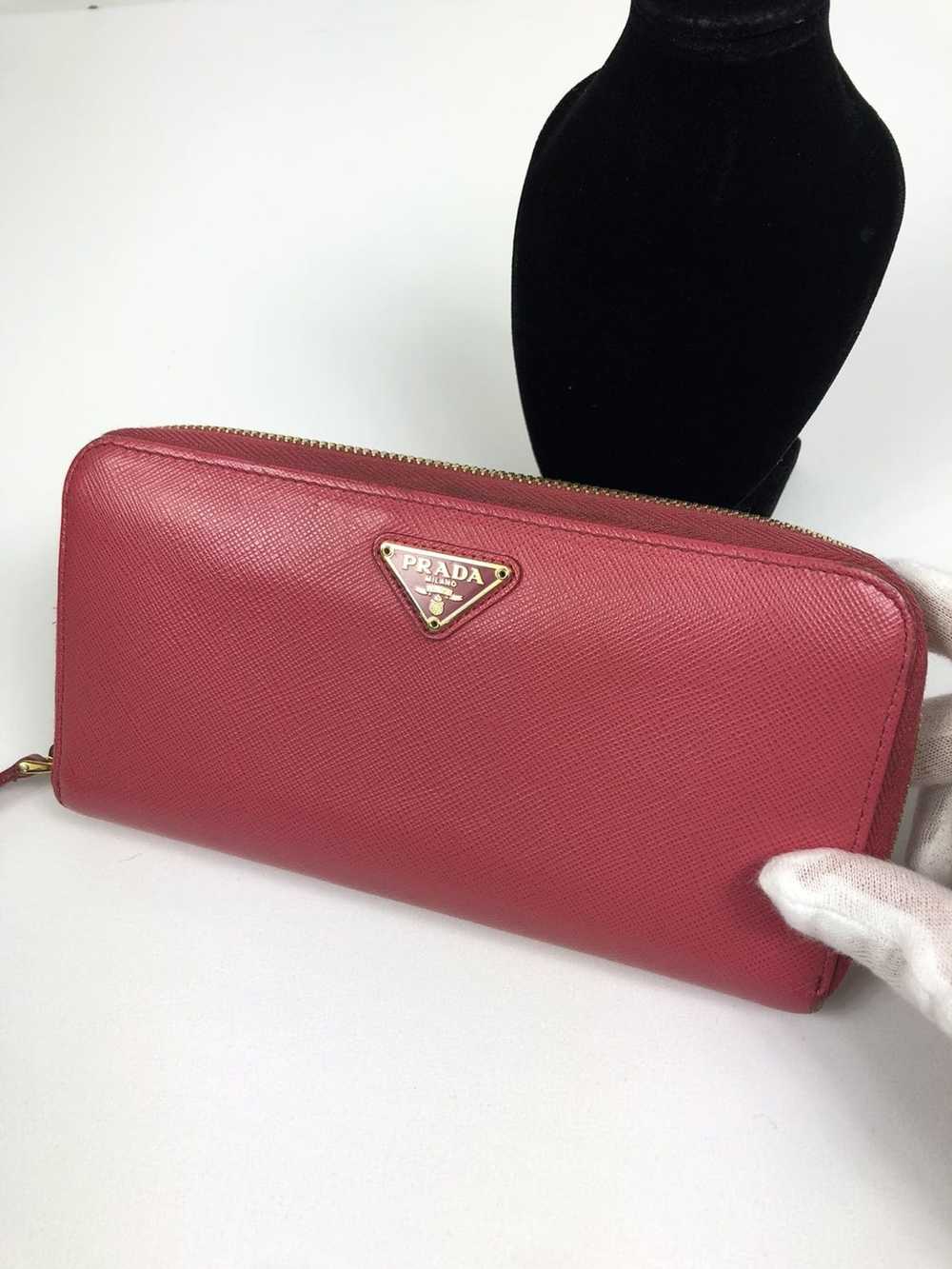 Prada Prada saffiano leather zippy wallet - image 1