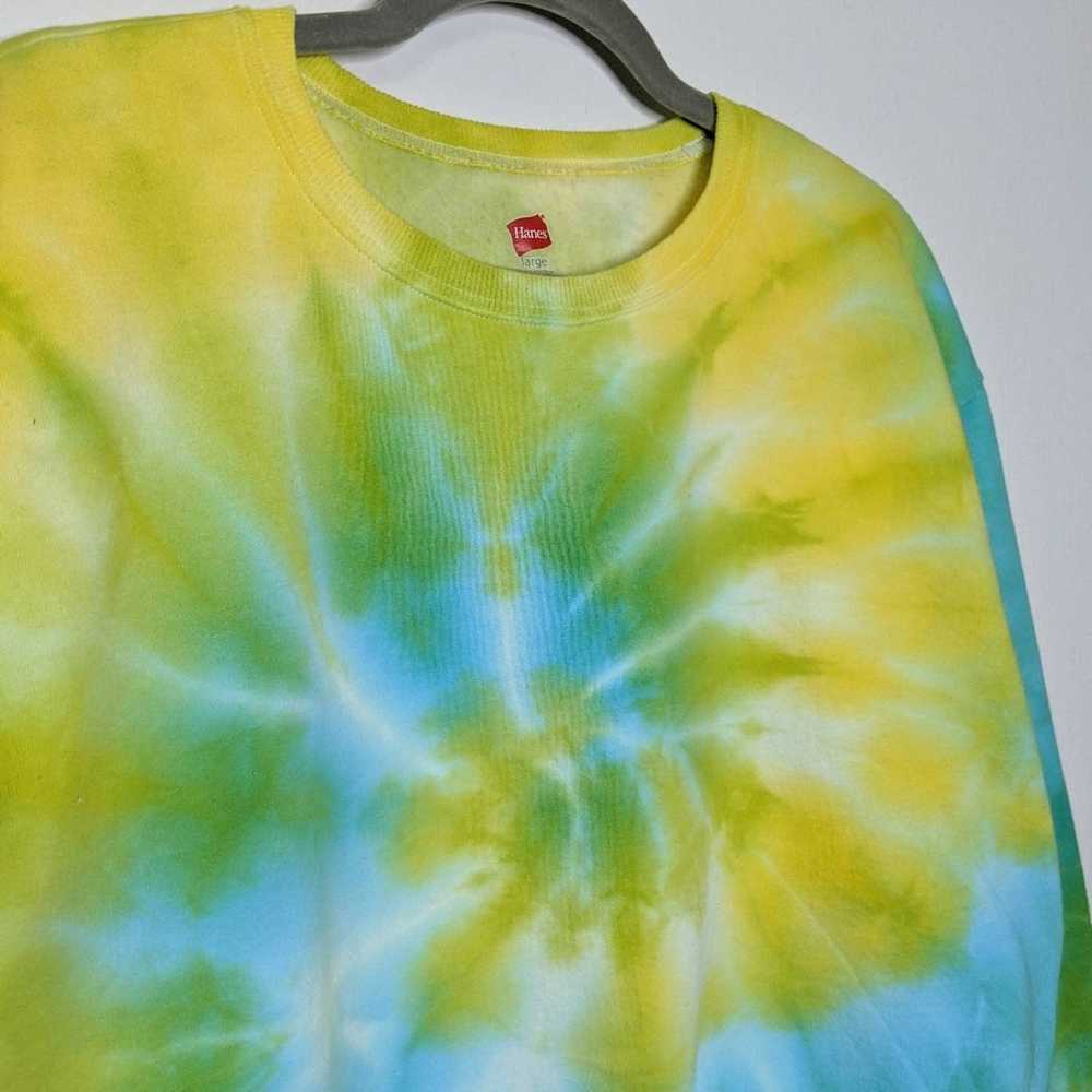 Hanes Tie Dye Swirl Custom Hanes Crewneck Sweatsh… - image 2