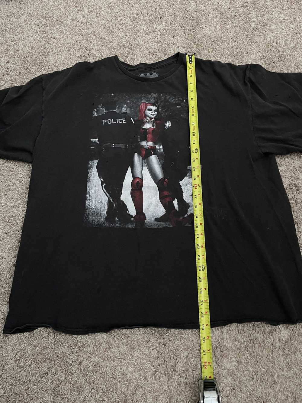 Harley Quinn Red Button Up Baseball Jersey Womens Medium BATMAN DC Comics