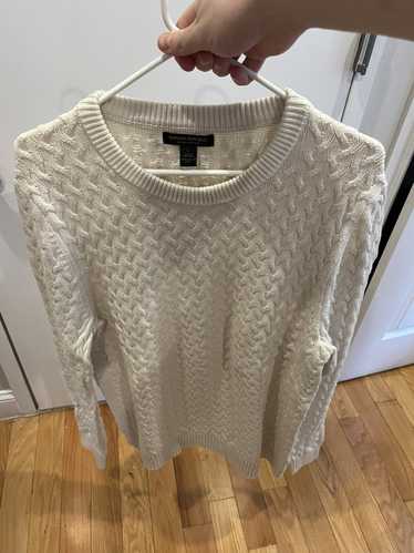 Banana Republic Banana Republic White Cable Knit S