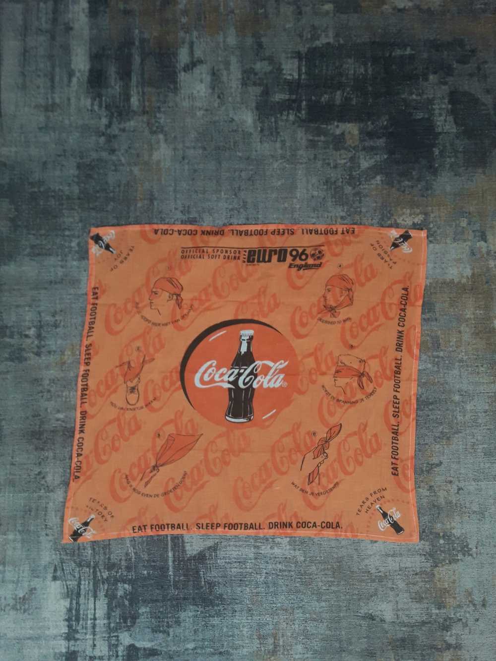 Coca Cola × Vintage Coca Cola Scarf Uefa EURO 96 … - image 1