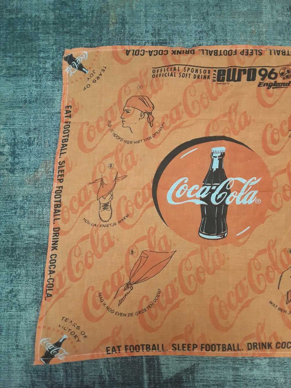 Coca Cola × Vintage Coca Cola Scarf Uefa EURO 96 … - image 2