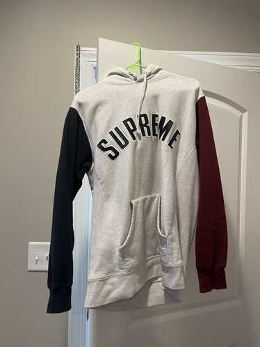 Supreme Supreme arch logo two-tone hoodie